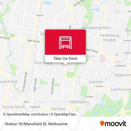 Station St/Mansfield St map