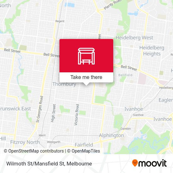Wilmoth St/Mansfield St map