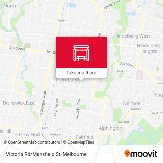 Victoria Rd/Mansfield St map