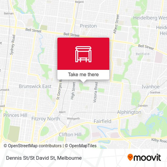 Dennis St/St David St map
