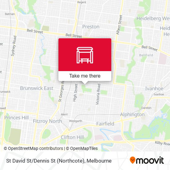 St David St / Dennis St (Northcote) map