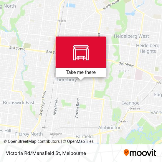 Victoria Rd/Mansfield St map