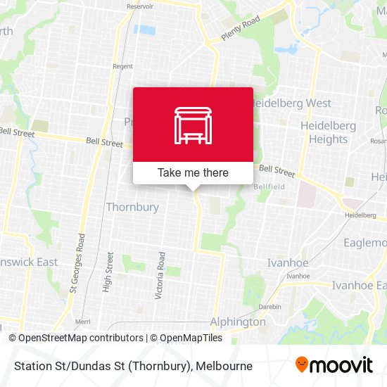 Mapa Station St / Dundas St (Thornbury)