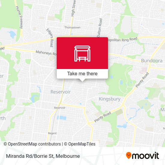 Miranda Rd/Borrie St map