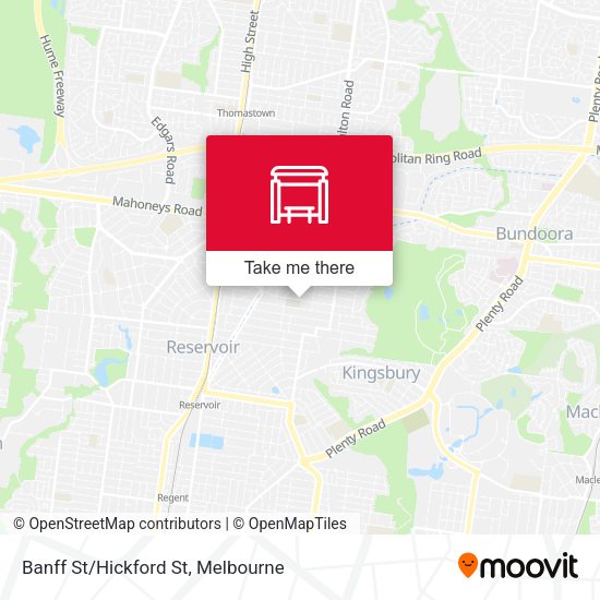 Banff St/Hickford St map