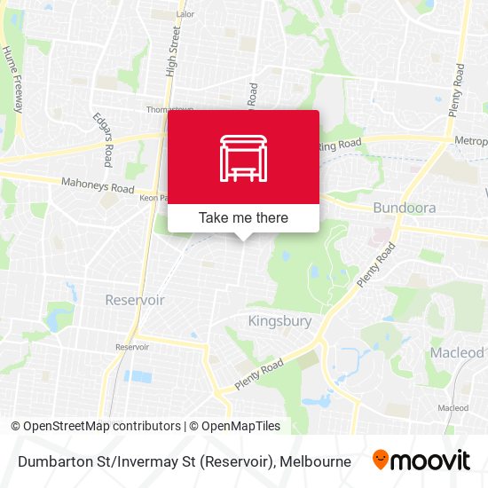 Dumbarton St / Invermay St (Reservoir) map