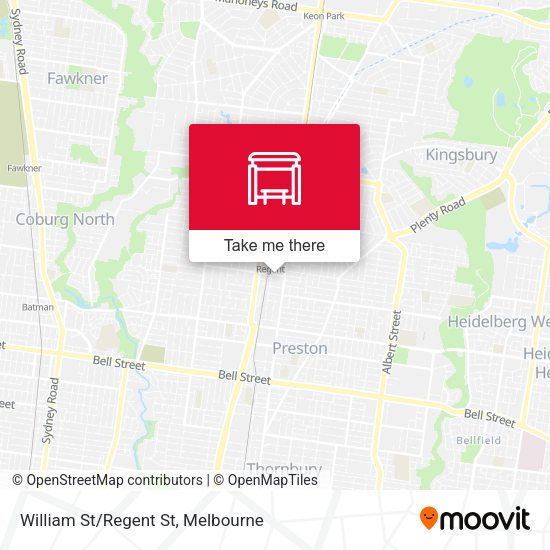 William St/Regent St map