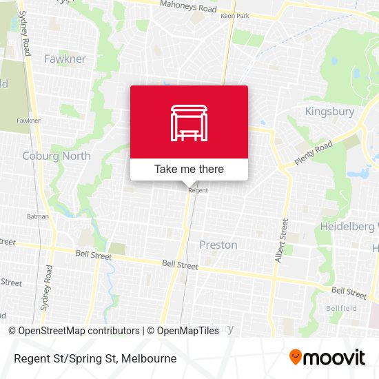 Regent St/Spring St map