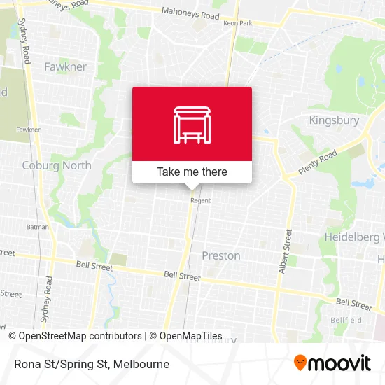 Mapa Rona St/Spring St