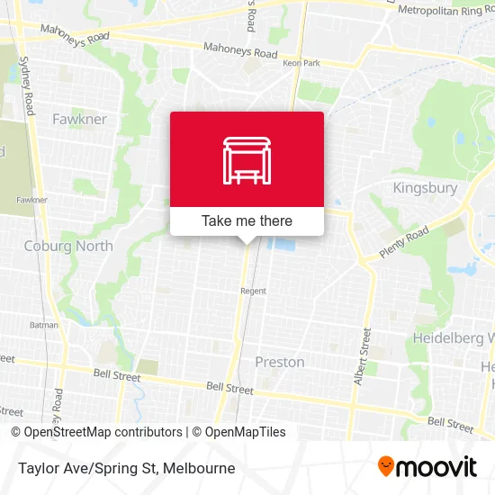 Mapa Taylor Ave/Spring St