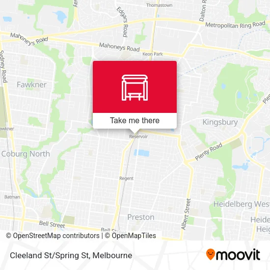 Cleeland St/Spring St map