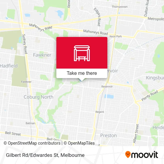 Mapa Gilbert Rd/Edwardes St