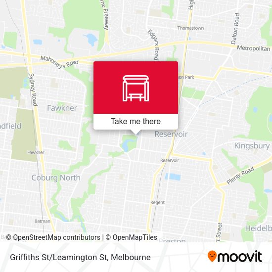 Griffiths St/Leamington St map