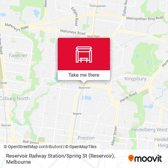 Mapa Reservoir Railway Station / Spring St