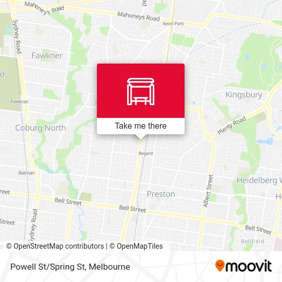 Mapa Powell St/Spring St