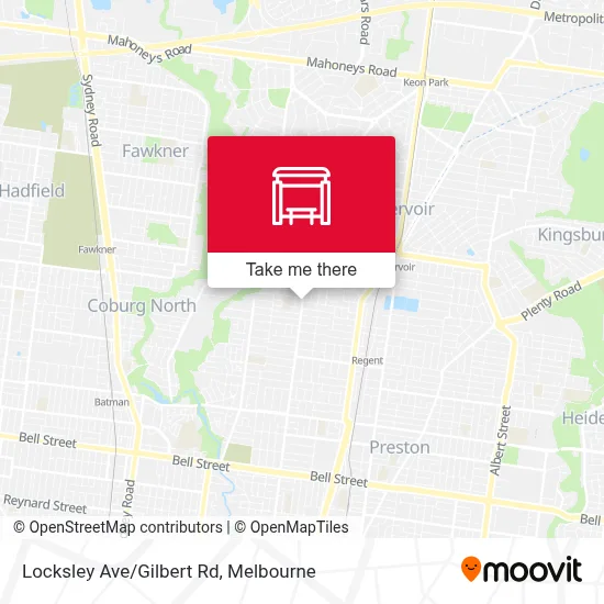 Mapa Locksley Ave/Gilbert Rd