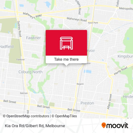 Kia Ora Rd/Gilbert Rd map