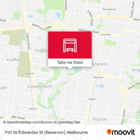 Pitt St / Edwardes St (Reservoir) map