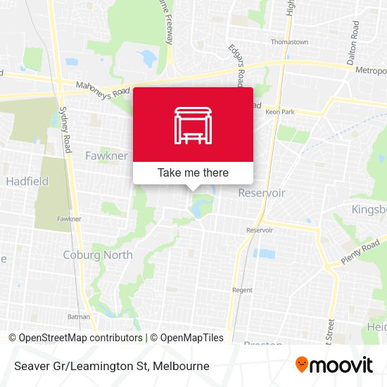 Seaver Gr/Leamington St map
