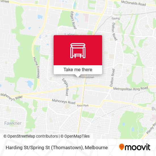 Mapa Harding St / Spring St (Thomastown)