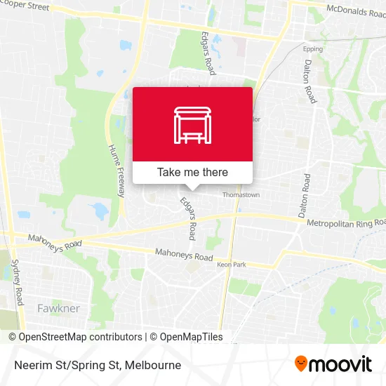 Mapa Neerim St/Spring St