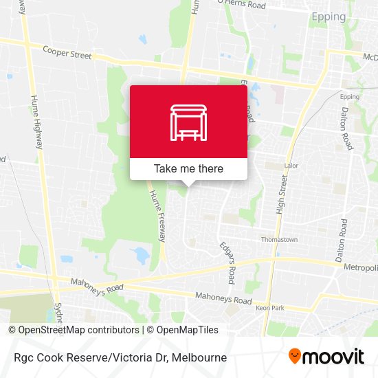 Rgc Cook Reserve/Victoria Dr map