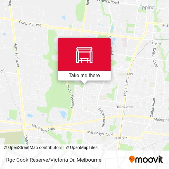 Mapa Rgc Cook Reserve/Victoria Dr