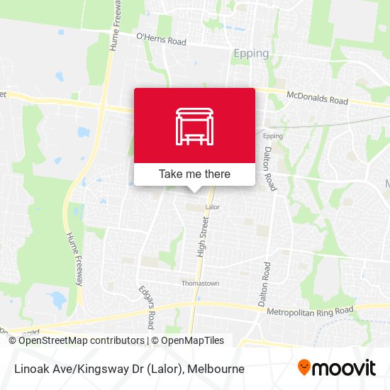 Mapa Linoak Ave/Kingsway Dr (Lalor)