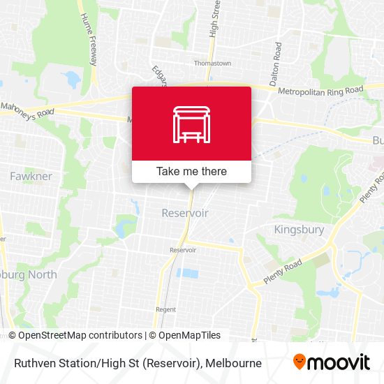 Mapa Ruthven Station / High St (Reservoir)