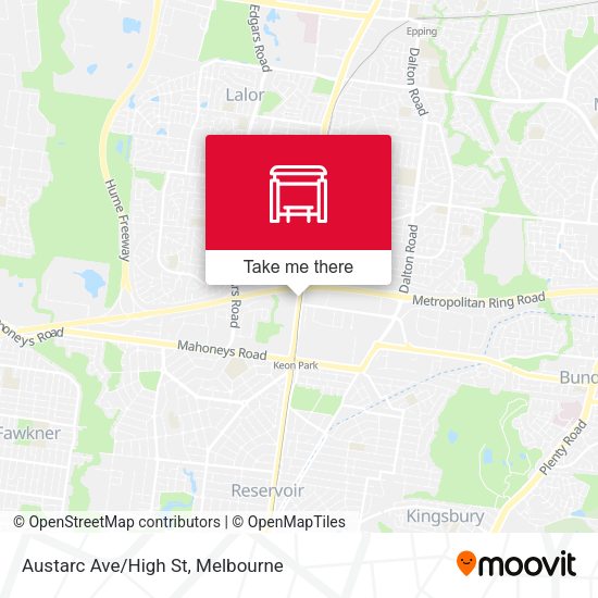 Austarc Ave/High St map