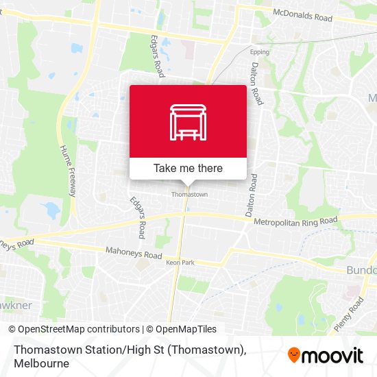 Mapa Thomastown Station / High St