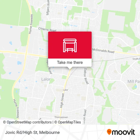 Mapa Jovic Rd/High St