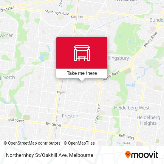 Northernhay St/Oakhill Ave map