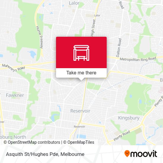 Asquith St/Hughes Pde map
