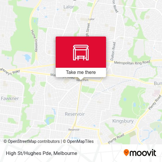 High St/Hughes Pde map