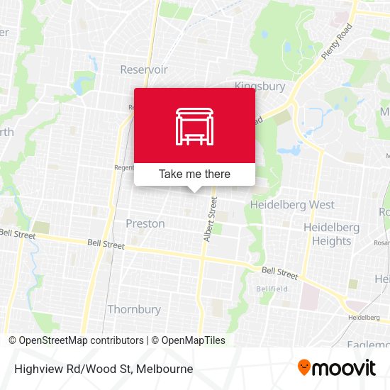 Highview Rd/Wood St map