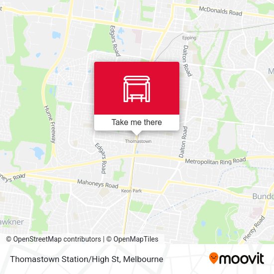 Thomastown Station/High St map