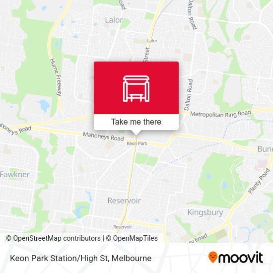 Keon Park Station/High St map