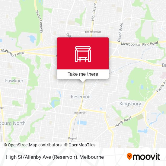 High St / Allenby Ave (Reservoir) map