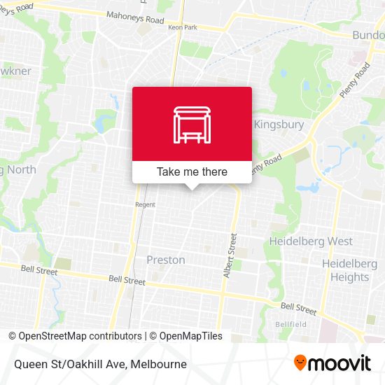 Queen St/Oakhill Ave map
