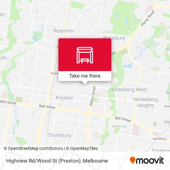 Highview Rd/Wood St (Preston) map