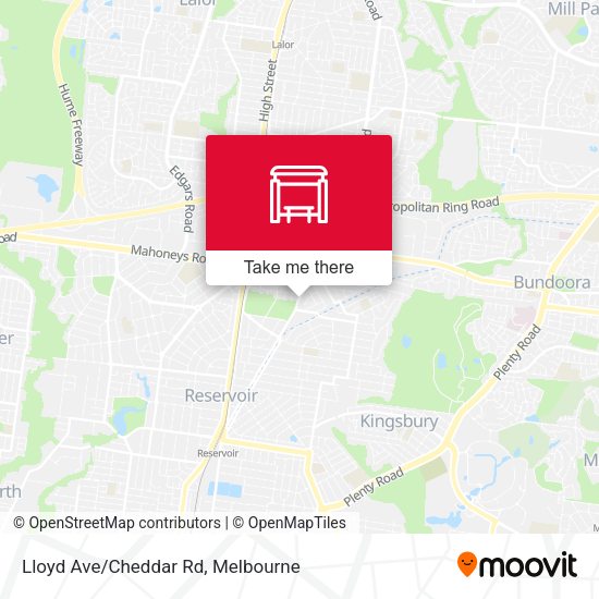Lloyd Ave/Cheddar Rd map