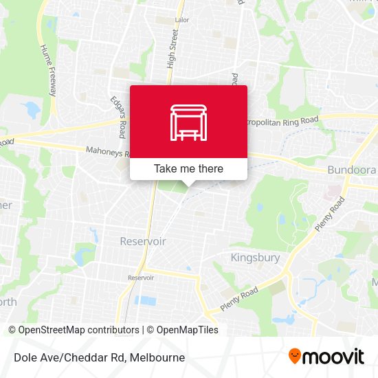 Dole Ave/Cheddar Rd map