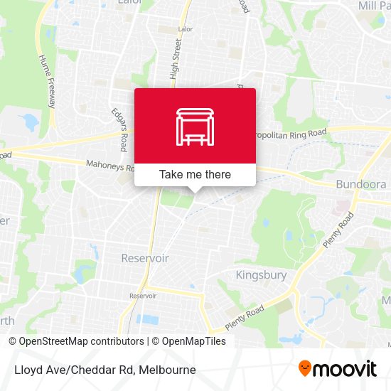 Lloyd Ave/Cheddar Rd map