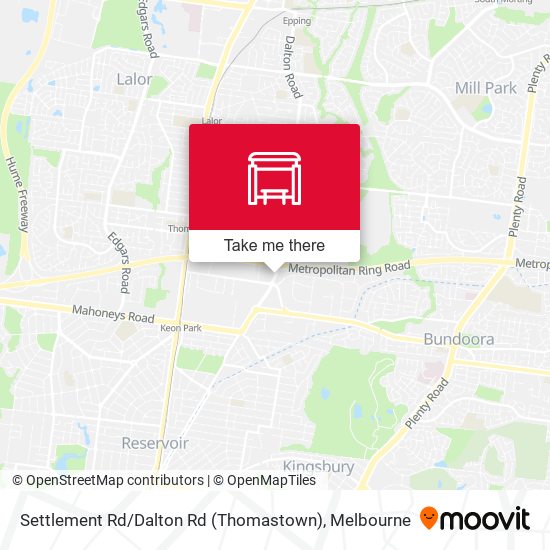 Settlement Rd / Dalton Rd (Thomastown) map