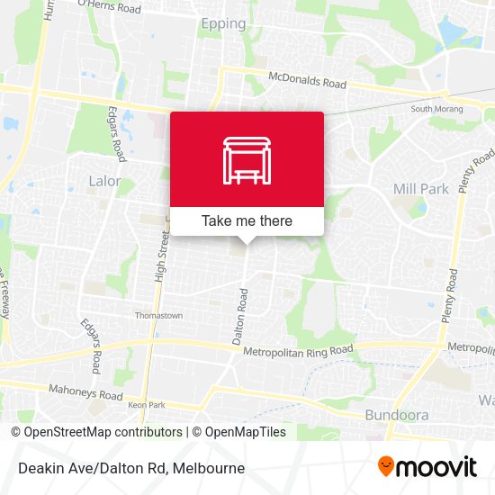 Deakin Ave/Dalton Rd map