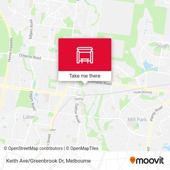 Keith Ave/Greenbrook Dr map