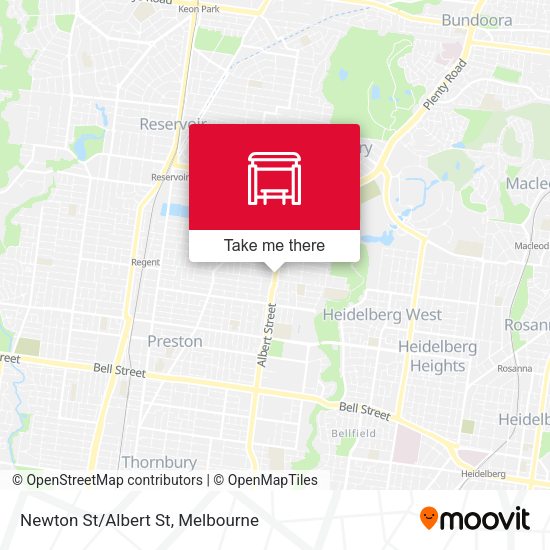 Newton St/Albert St map