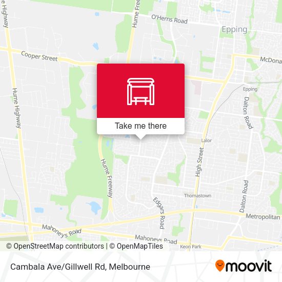 Cambala Ave/Gillwell Rd map