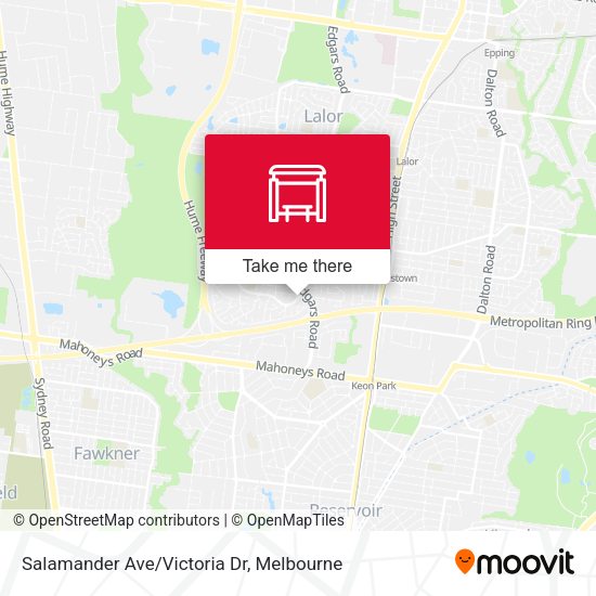 Salamander Ave/Victoria Dr map